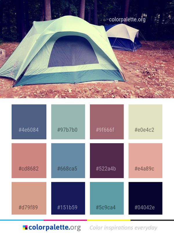 Tent Camping Shade Color Palette