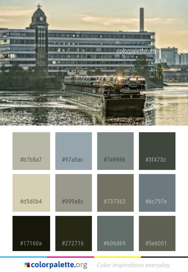 Water Transportation Waterway Passenger Ship Color Palette