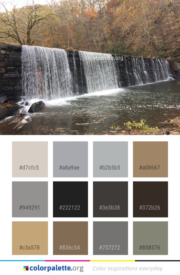 Waterfall Water Nature Color Palette