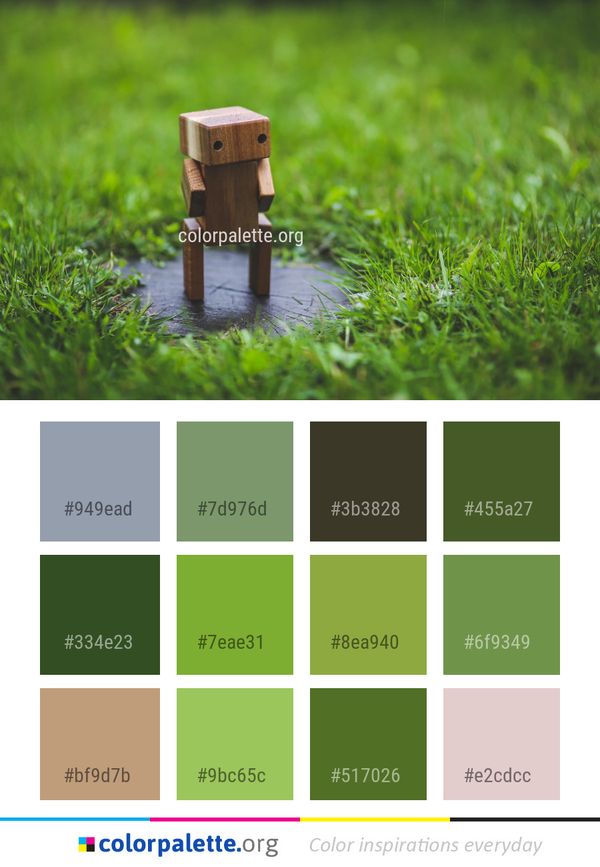 Green Grass Wood Color Palette