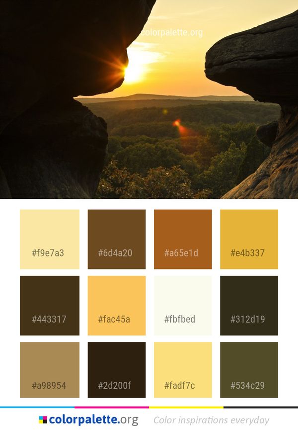 Rock Sunrise Sky Color Palette