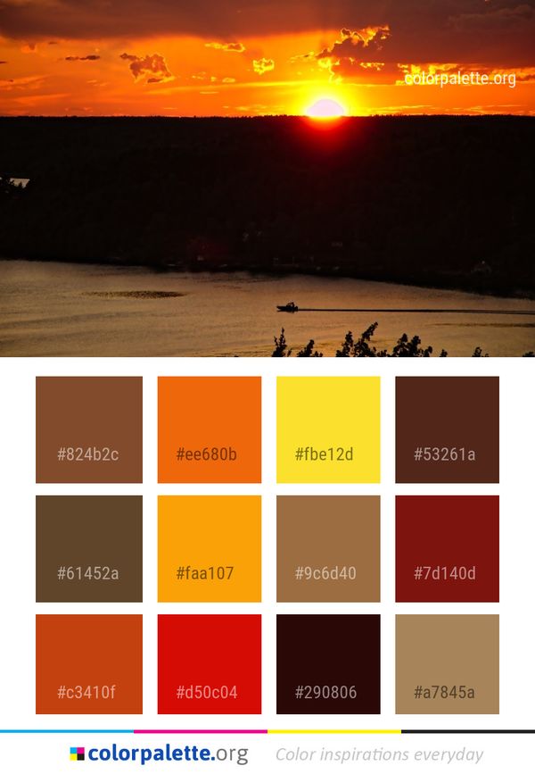 Sky Sunset Afterglow Color Palette