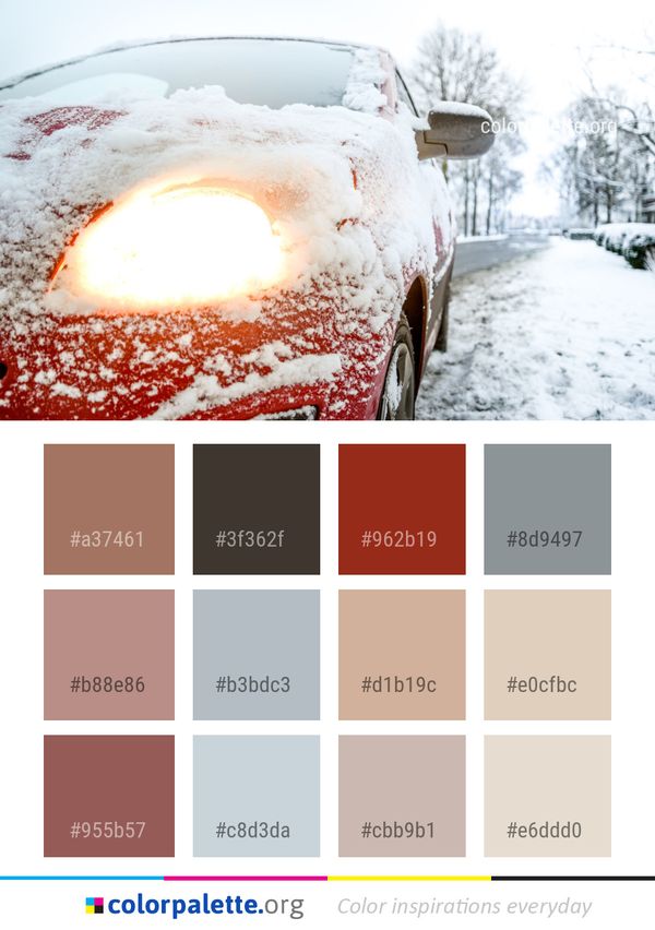 Snow Motor Vehicle Car Color Palette