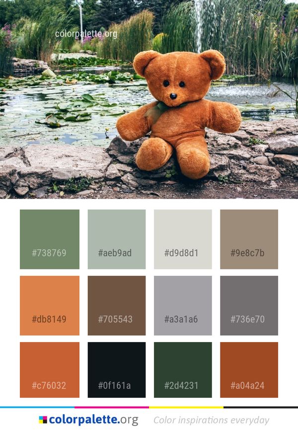 Teddy Bear Stuffed Toy Color Palette