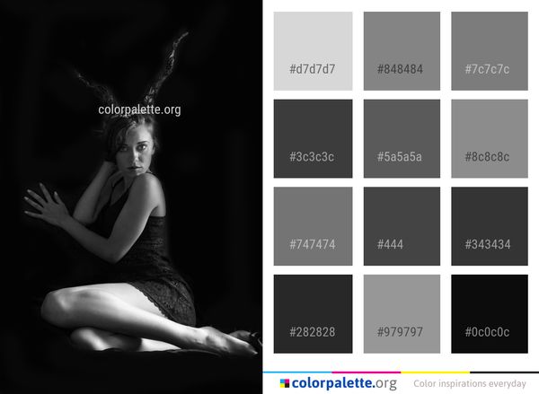 Black Photograph And White Color Palette