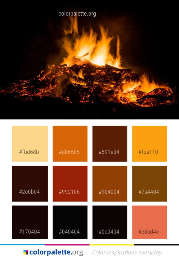 Fire Flame Heat Color Palette