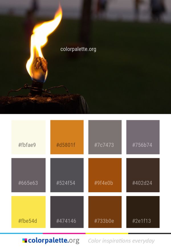 Flame Fire Heat Color Palette