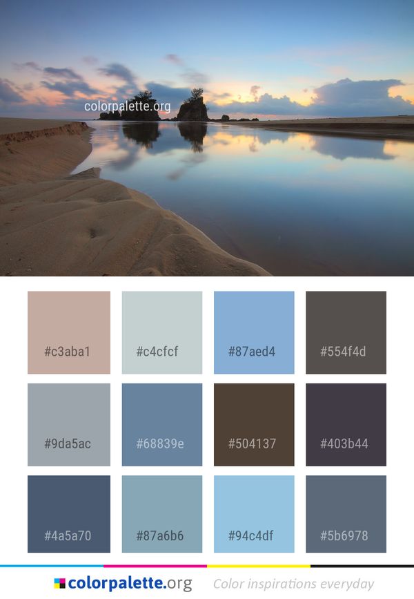 Reflection Sky Sea Color Palette