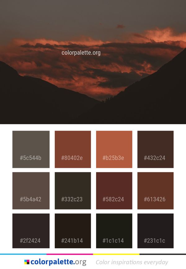 Sky Red At Morning Afterglow Color Palette