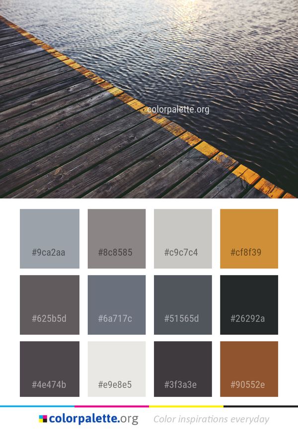 Water Reflection Wood Color Palette