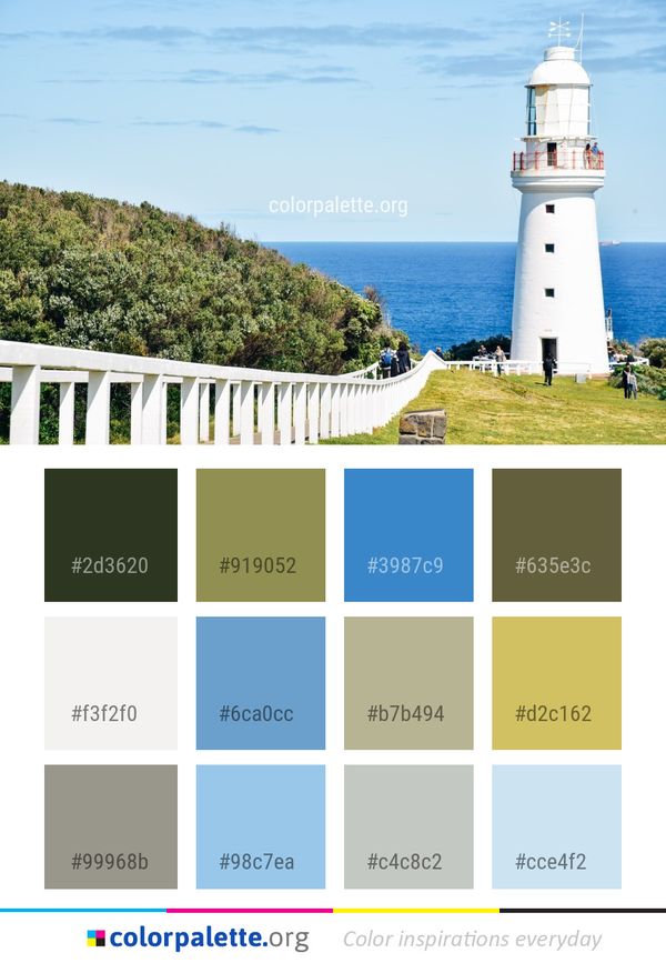 Lighthouse Tower Sky Color Palette