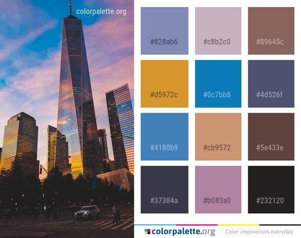 Metropolitan Area Skyscraper Tower Color Palette