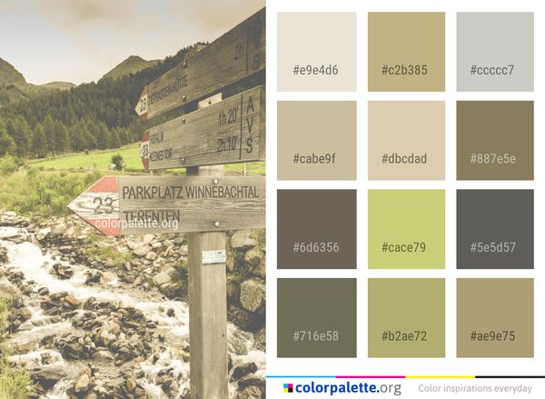 Mountainous Landforms Mountain Sky Color Palette