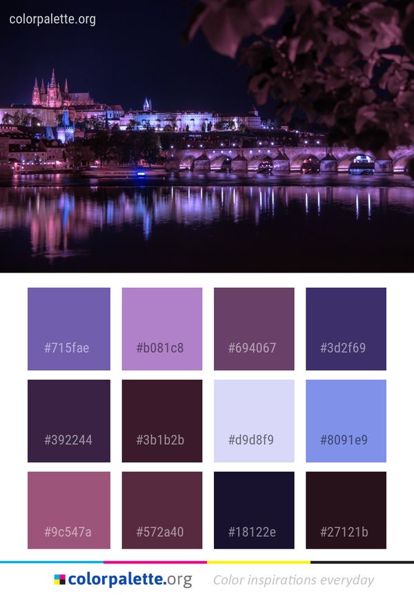 Reflection Night Cityscape Color Palette
