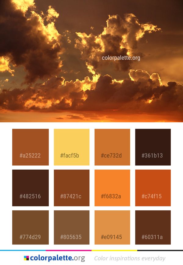 Sky Cloud Afterglow Color Palette