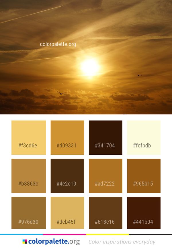 Sky Cloud Afterglow Color Palette