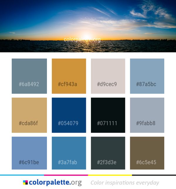 Sky Horizon Afterglow Color Palette
