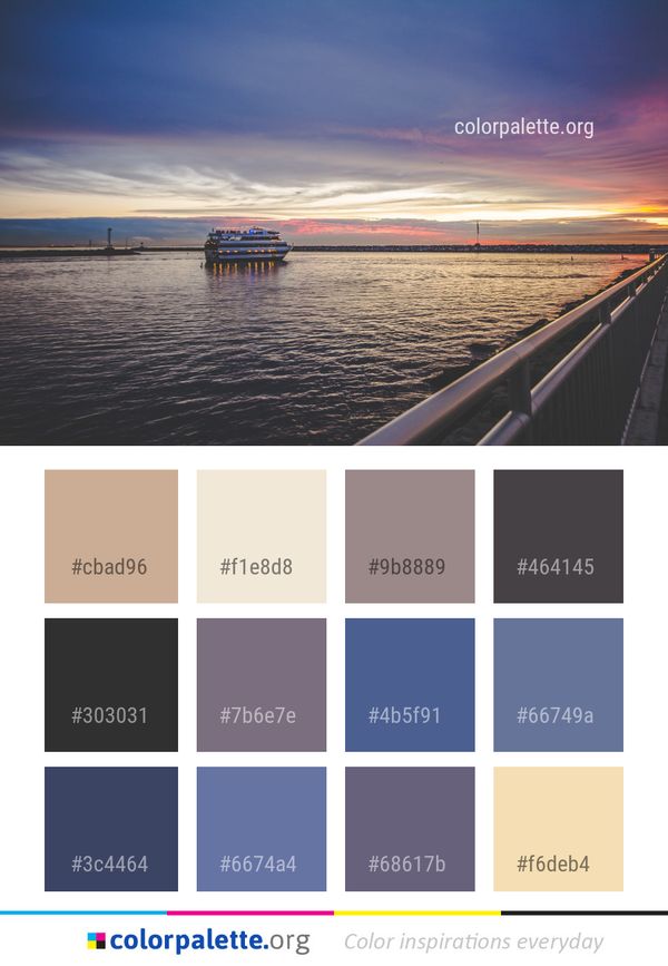 Sky Waterway Horizon Color Palette