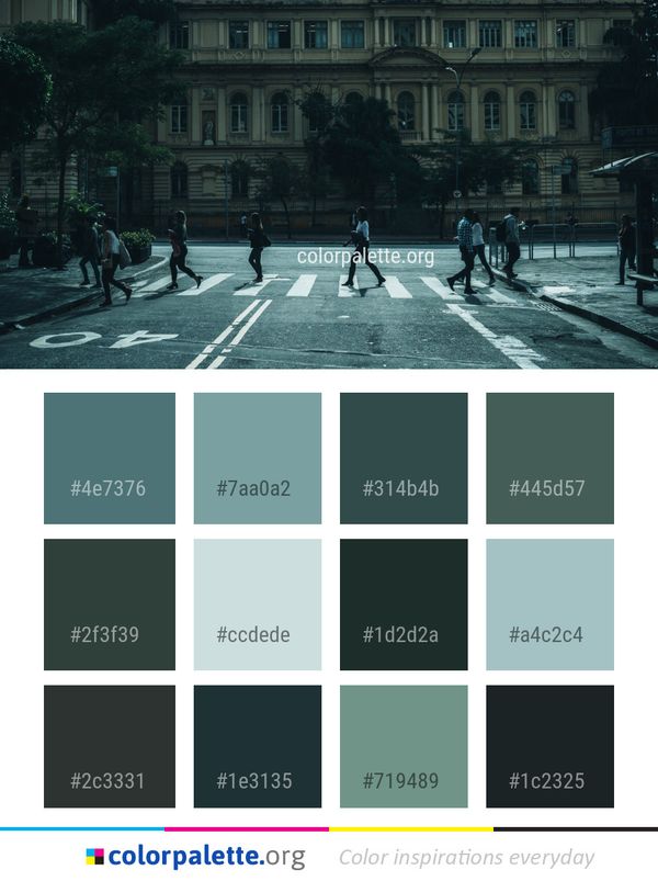 Urban Area Black Photograph Color Palette