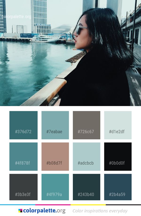 Water Beauty Girl Color Palette