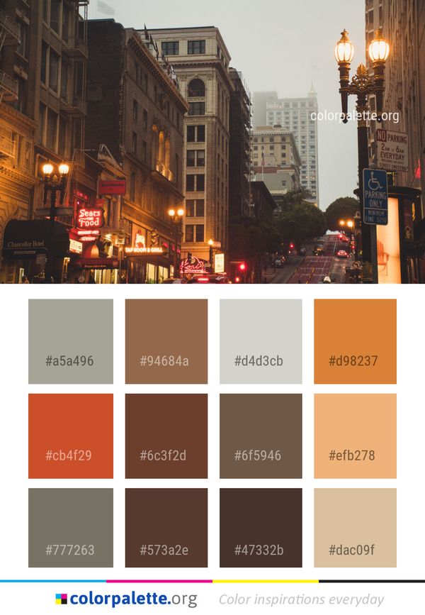 City Metropolitan Area Urban Color Palette