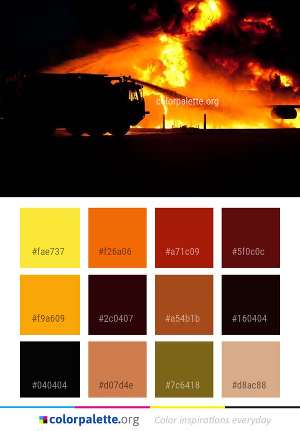Fire Flame Heat Color Palette