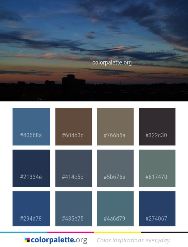 Sky Afterglow Cloud Color Palette