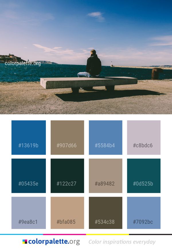 Sky Sea Water Color Palette