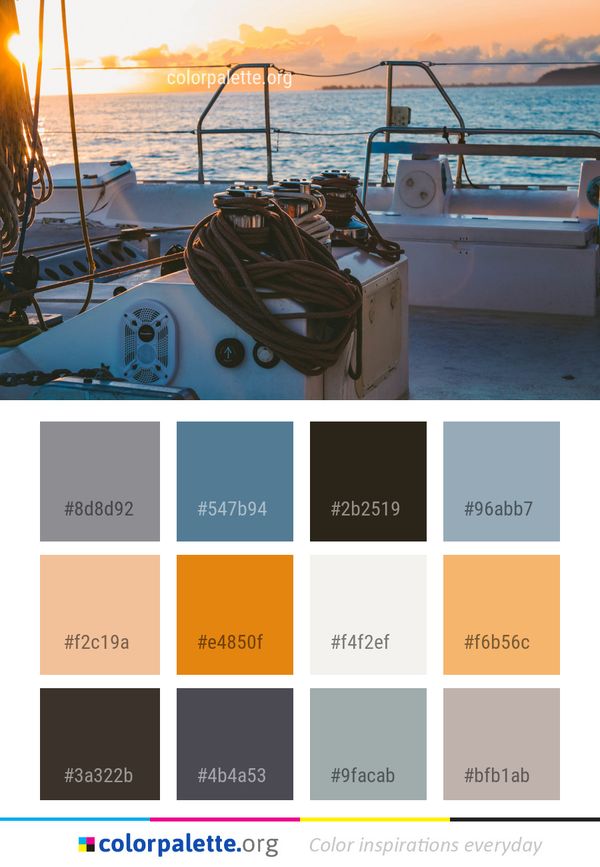 Water Boat Sea Color Palette