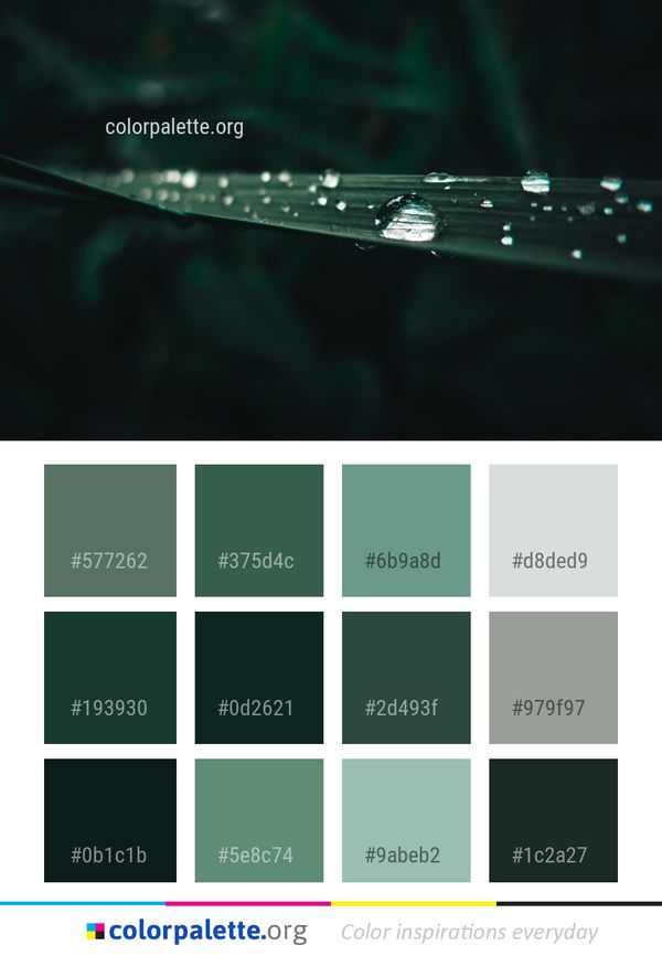 Water Moisture Drop Color Palette
