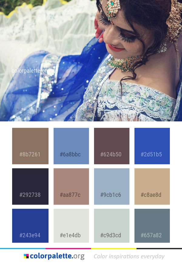 Blue Bride Woman Color Palette