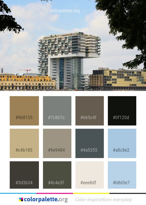 Metropolitan Area Tower Block Building Color Palette