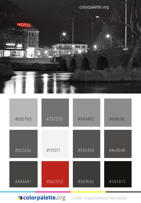 Night Reflection Water Color Palette