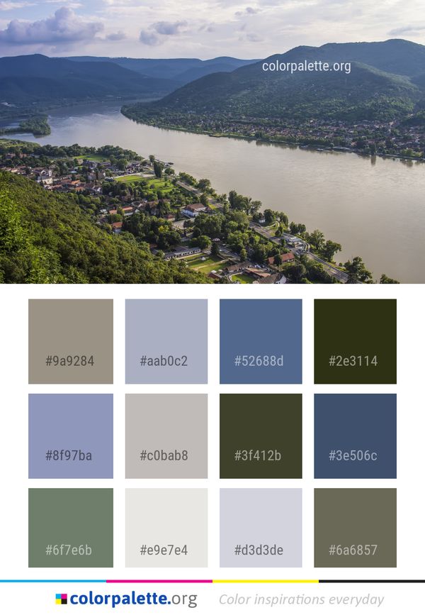 River Sky Nature Color Palette