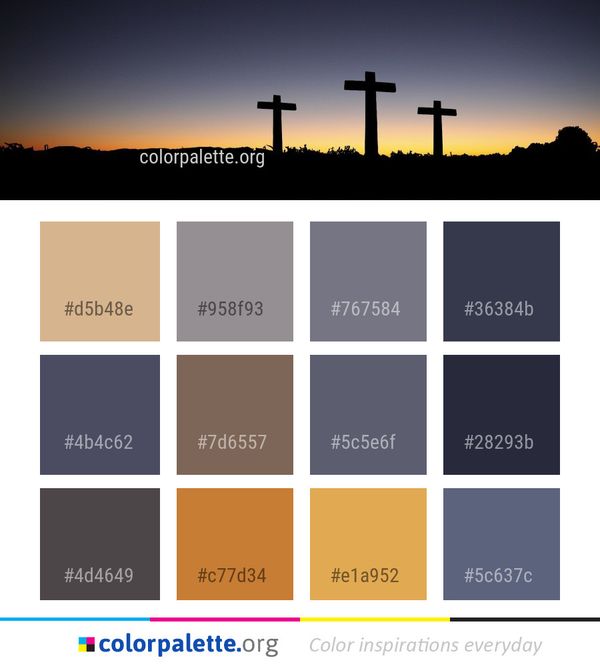 Sky Cross Silhouette Color Palette
