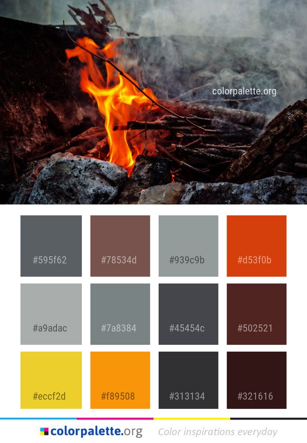Fire Campfire Geological Phenomenon Color Palette