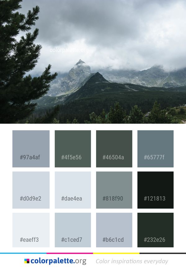 Mountainous Landforms Mountain Sky Color Palette