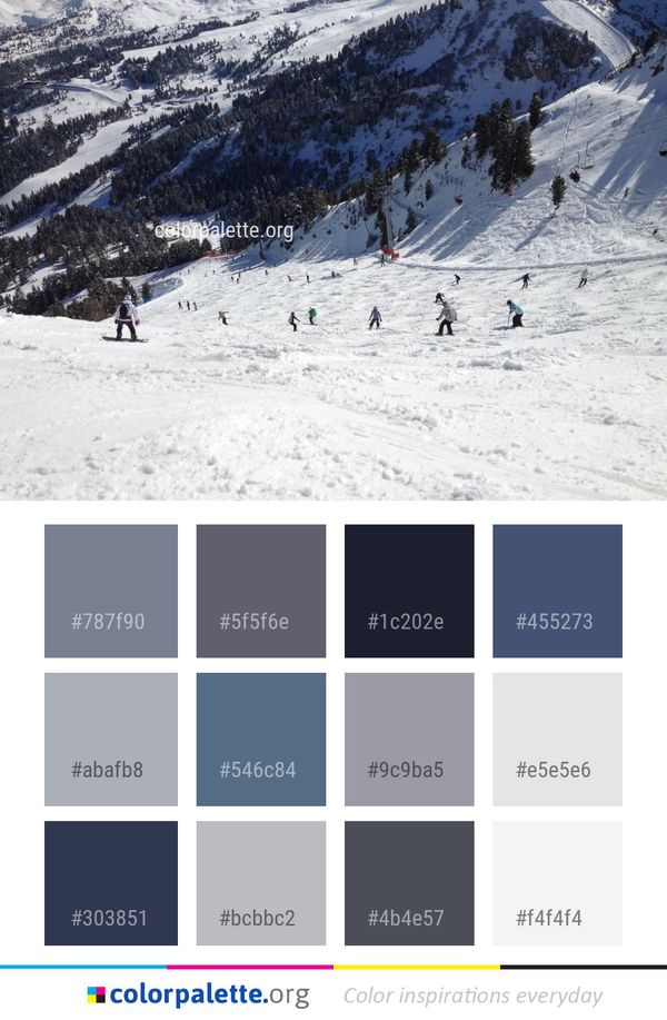Piste Mountain Range Ski Color Palette