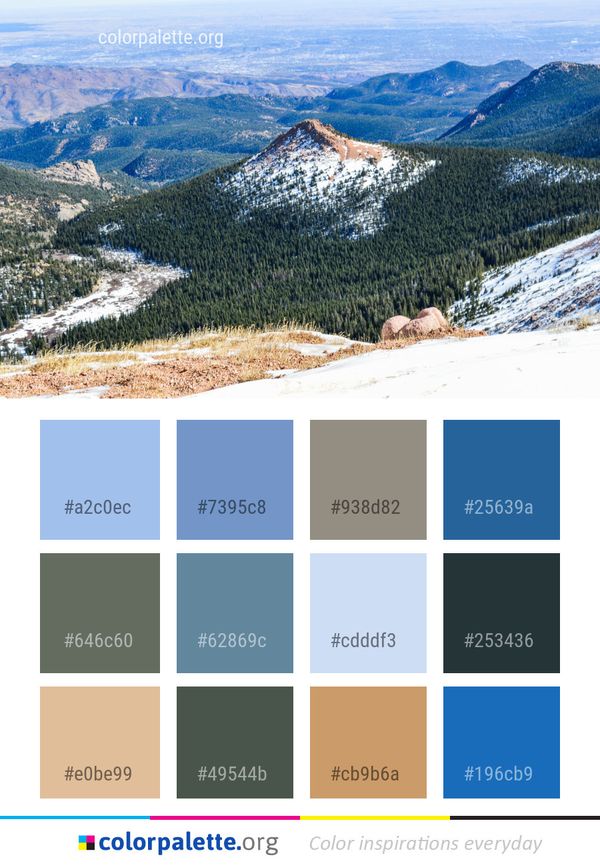 Ridge Mountainous Landforms Wilderness Color Palette