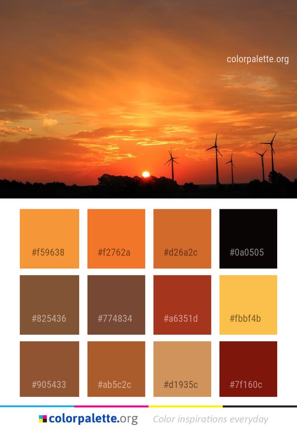 Sky Afterglow Red At Morning Color Palette