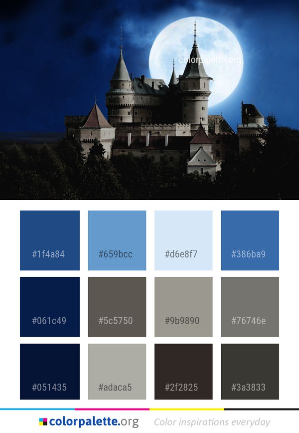 Sky Landmark Castle Color Palette