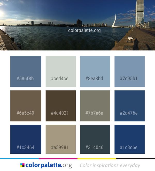 Skyline Sky Water Color Palette