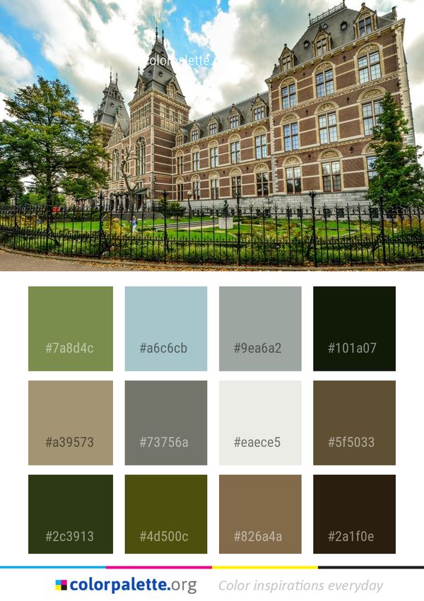 Stately Home Property Medieval Architecture Color Palette