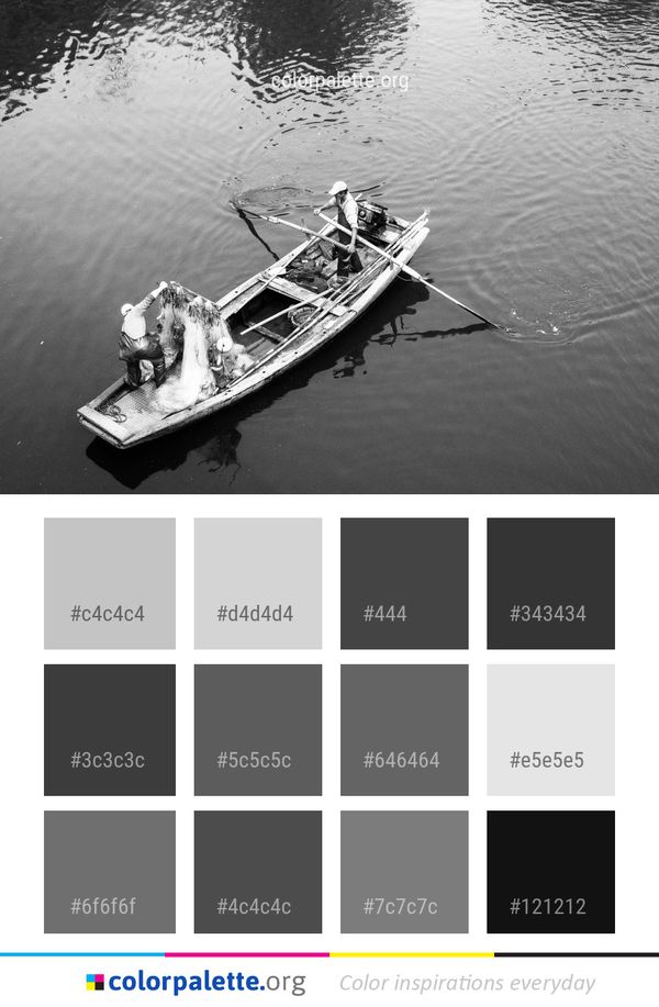 Water Transportation Black And White Color Palette