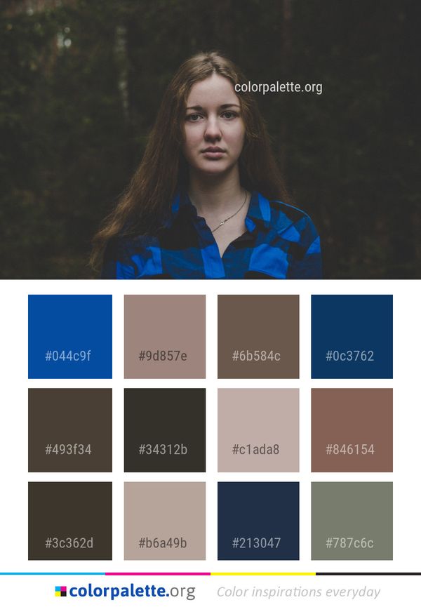 Blue Photograph Person Color Palette
