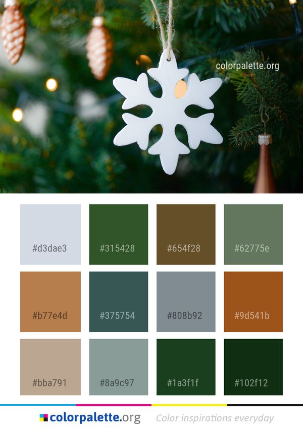 Christmas Ornament Decoration Fir Color Palette