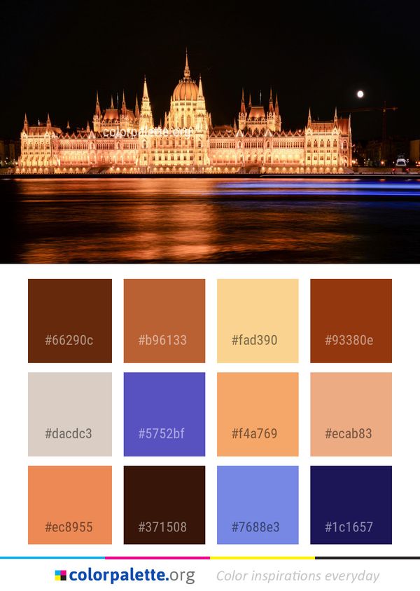 Landmark Reflection Night Color Palette