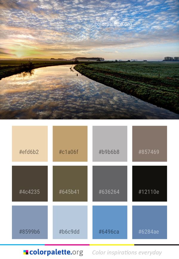 Sky Reflection Horizon Color Palette