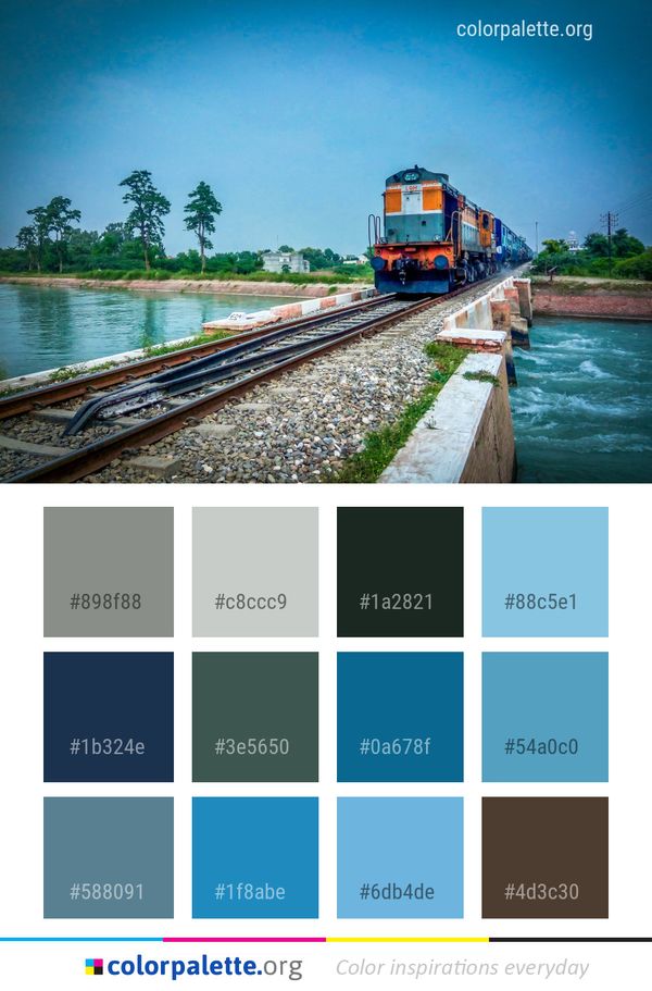 Track Transport Rail Color Palette