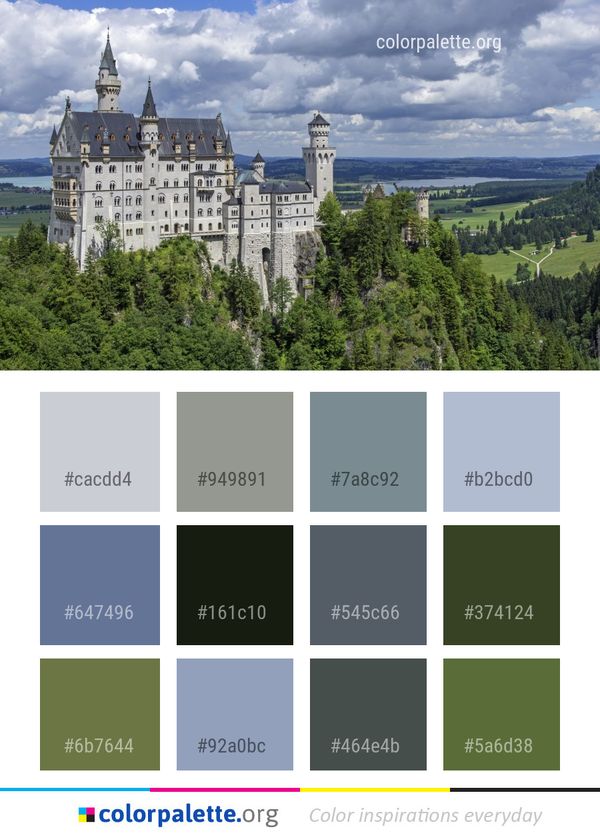 Ch??teau Stately Home Sky Color Palette